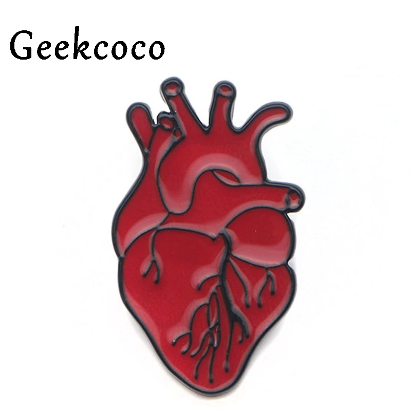 X ray Heart organ цинковый сплав Значки для галстука рубашка сумка одежда кепка рюкзак