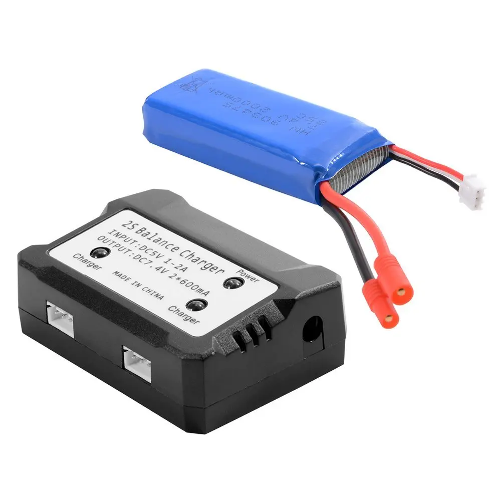 1 шт. 7,4 V 2000mAh 25C Lipo батарея+ зарядное устройство для Syma X8C X8W X8G Квадрокоптер