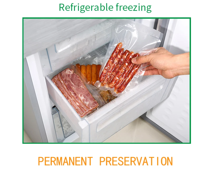 PRETTYSEAL вакуумные пакеты для пищевых продуктов, вакуумный упаковщик, пищевая свежесть, длительное хранение 100 шт 28*40 пакетов для вакуумного упаковщика