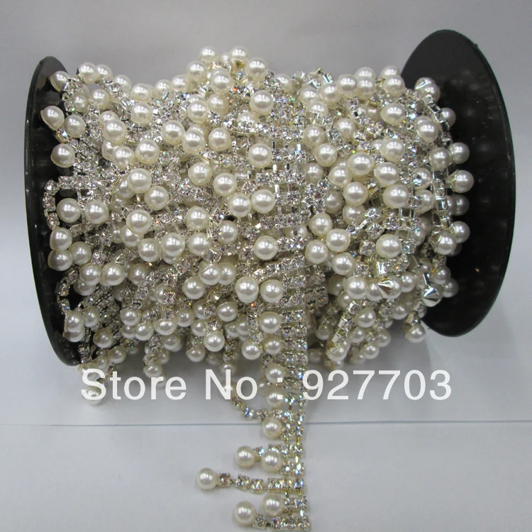 1 ярд Довольно прозрачные стразы кремовый цвет слоновой кости искусственный