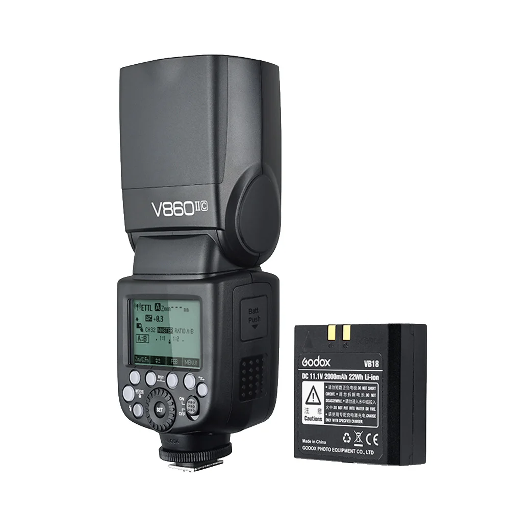 Бесплатная доставка через DHL или Fedex! Беспроводная вспышка 2 Godox V860II C E TTL II 4G