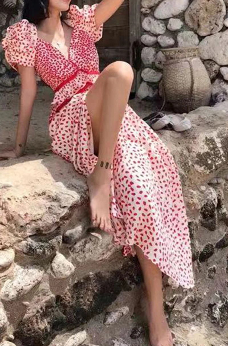 CAMIA новое поступление женское Макси-Платье рубашка femme красное летнее платье вечерние платья