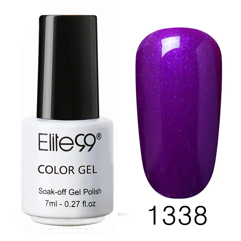 1338 Elite99 Гель-лак для ногтей 7 мл Лак для ногтей гель UV Vernis Цвет Гель-лак для ногтей лак для верхнего и базового покрытия гель грунтовка Лаки UV лака, светодиодный светильник для маникюра, покрытие для ногтей, полустойкое к - Цвет: 1338