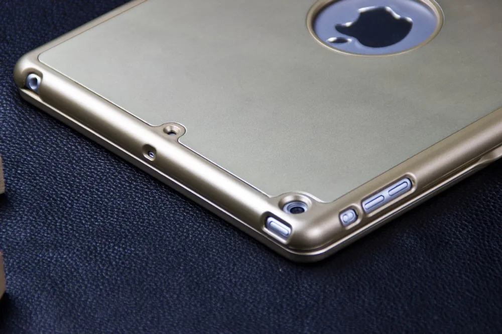 Witsp@ d роскошный Bluetooth чехол для клавиатуры для iPad Air 2, беспроводная клавиатура для нового iPad, светодиодный подсветка+ алюминиевый корпус