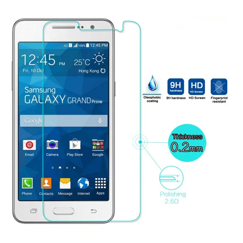 Взрывозащищенное Закаленное стекло 2.5D для Samsung Galaxy Grand Prime защитная пленка экрана