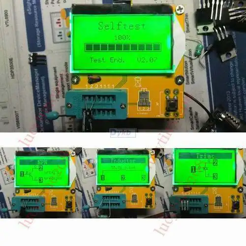 DYKB LC-T3 ESR метр Многофункциональный Транзистор тестер Диод Триод Емкость индуктивность резистор SCR LCR MOS PNP 12864 ЖК-дисплей - Цвет: LC-T3
