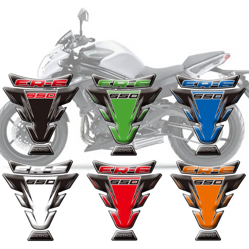 

Motorcycle 3D Fuel Tank Pad Protective Stickers Decals For Kawasaki ER6 F N 650 EX650 06 - 14