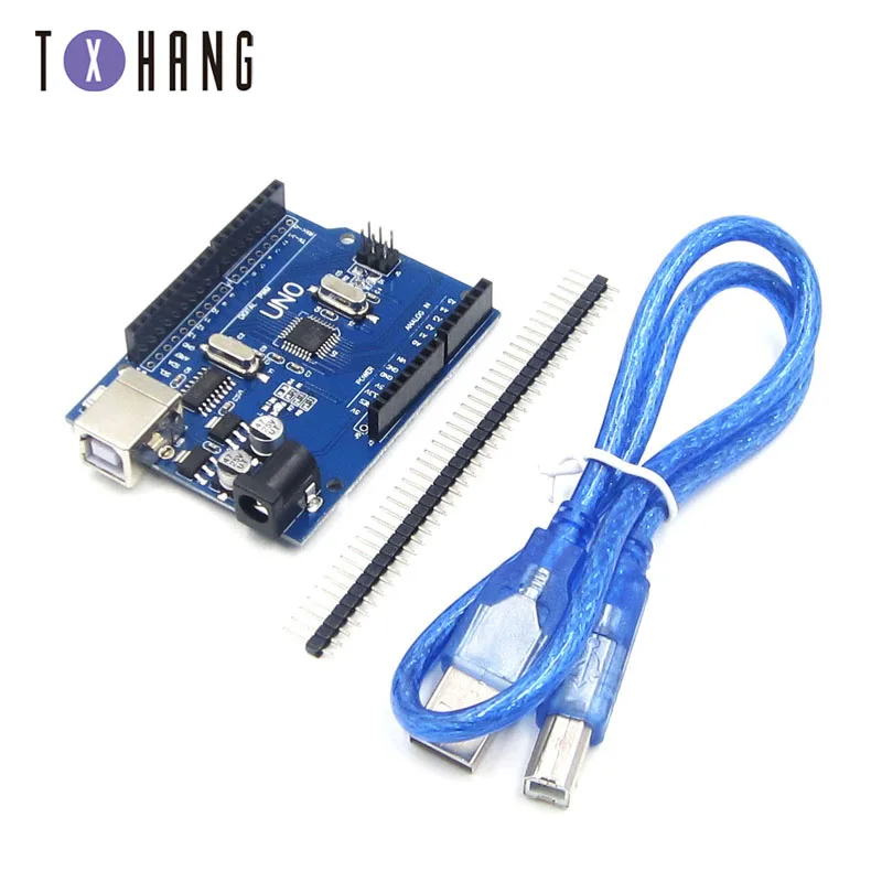 Макетная плата UNO R3 ATmega328P CH340G для Arduino с прямым контактным разъемом|Интегральные