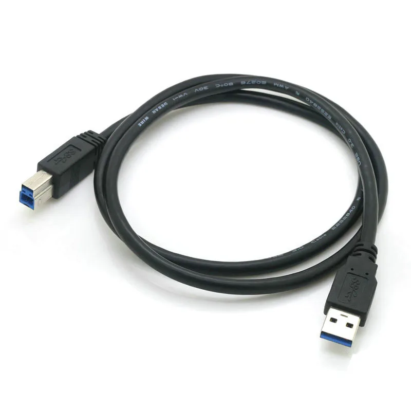 Черный Супер Скоростной USB 3 0 принтер кабель типа A папа B AM к BM 5 Гбит/с печати