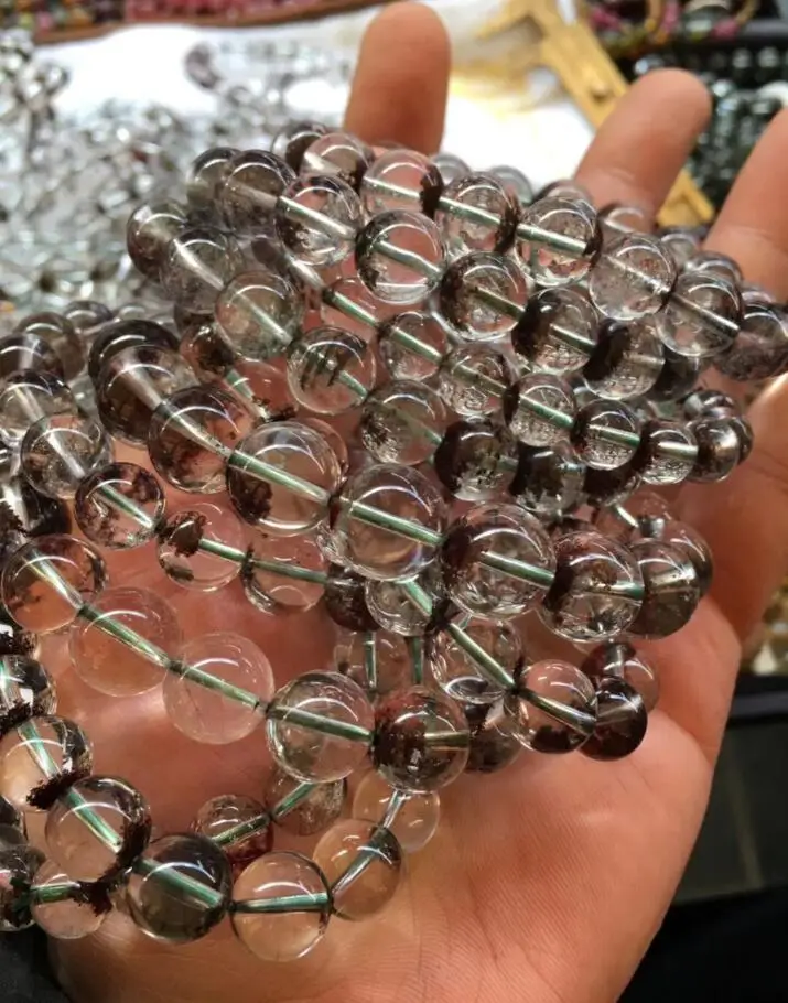 Оптовая цена 100% натуральный коричневый Красный Кристалл бусины Rubellite браслет 8-13