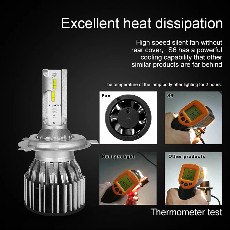 AICARKAS 2 шт. автомобильная лампа для фар H7 LED H4 H1 H8 H9 H11 9005 HB3 9006 HB4 Turbo светодиодная 70 Вт