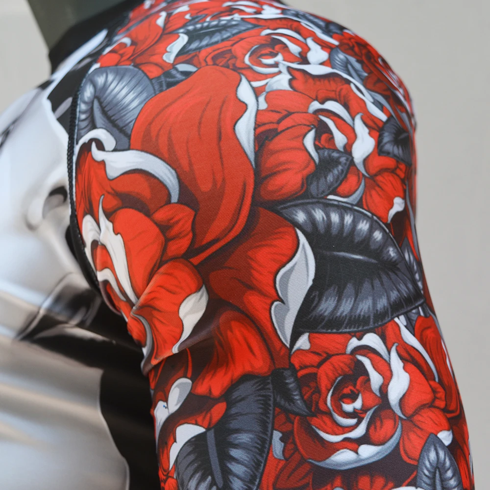 Рубашка для плавания мужская с защитой от УФ излучения топ цветочным принтом