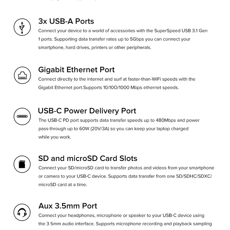 JCPAL USB-C концентратор 9 в 1 type-C PD зарядное устройство 60 Вт HDMI 4 к Lan RJ45 SD Reader USB-C док-станция алюминиевый корпус для MacBook Pro