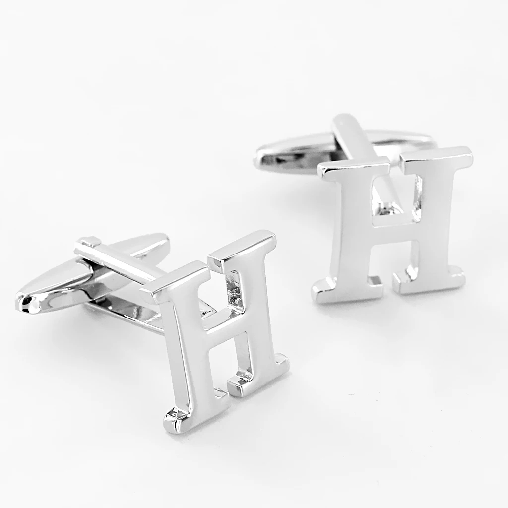Медный Алфавит Начальная буквы H запонки Бизнес Свадьба|letter cuff links|cuff linksbusiness cufflinks