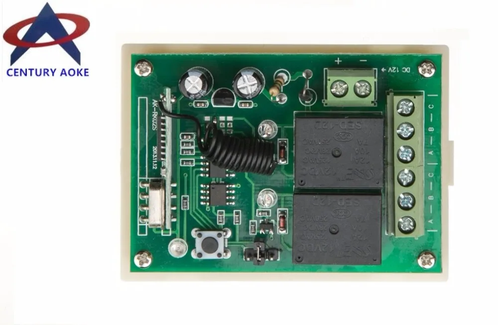 CENTURY AOKE DC12V 2CH RF Беспроводная лампа с приемником двумя кнопками для бытовых