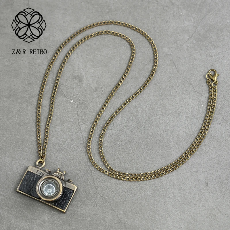 PU Leather Necklace Camera Design Ethnic Vintage Jewelry For Women Female Statement Metal Valentines Day Gifts |