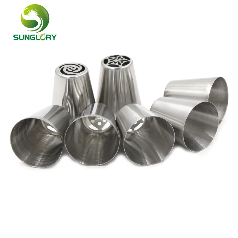 7 шт./компл. нержавеющая сталь русская выпечка насадки для помадки глазурь