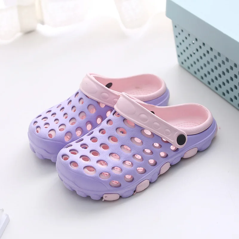 PURPLE Sapato feminino Eva Real/Новинка года; дышащие сандалии; садовая обувь; легкие женские сабо; сезон весна-лето - Цвет: PURPLE