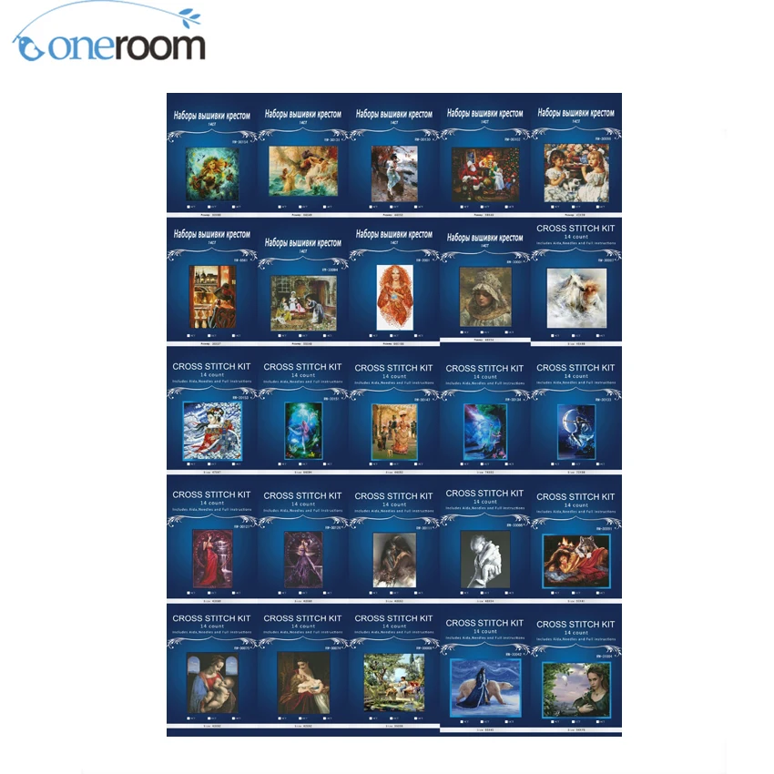 Женский Набор для вышивки oneroom набор из 14 каратного крестом схожих DMC в китайском