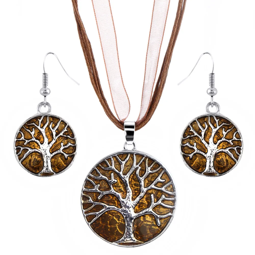Комплект из колье и серёг с круглой подвеской|costume jewelry set|necklace earring setjewelry sets |