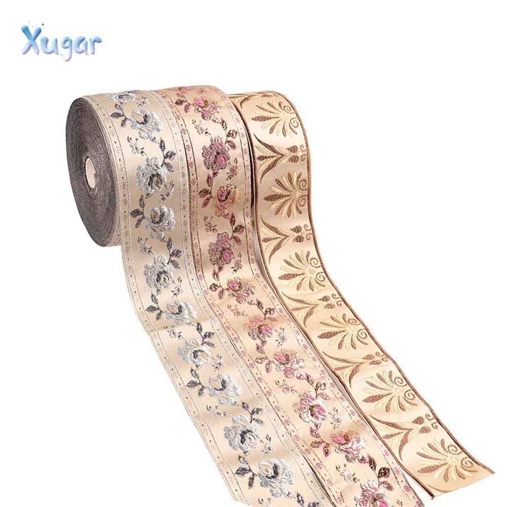 2Y/lot 60mm Folk-custom Ribbon Flower Embroidery Curtain Making Material For Tissue Kids Bedding DIY Bag Materials | Дом и сад