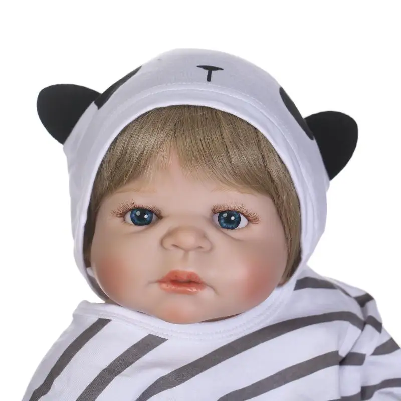 22 &quotПолный силиконовые возрождается маленьких мальчиков куклы bebe купаться