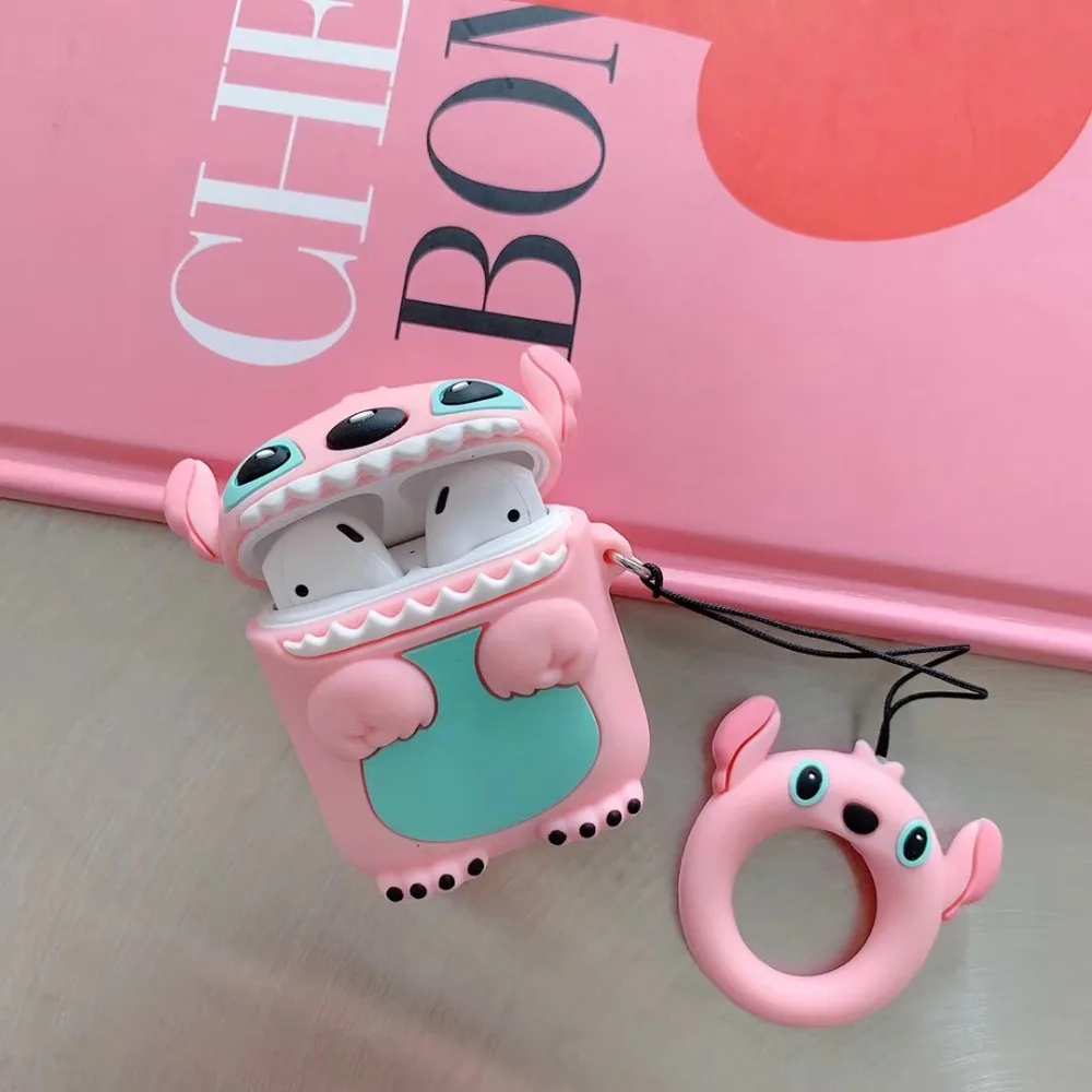 С рисунком героев из мультфильмов силиконовый для Apple IPhone Bluetooth гарнитура Airpods 2 с