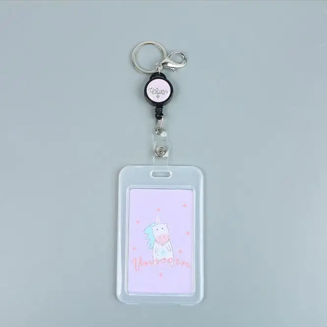 9 1 шт. Kawaii Мультфильм Единорог автобус держатель для карт чехол Брелок кредитный банк сумка для карт школьные офисные канцелярские принадлежности аксессуары - Цвет: 9