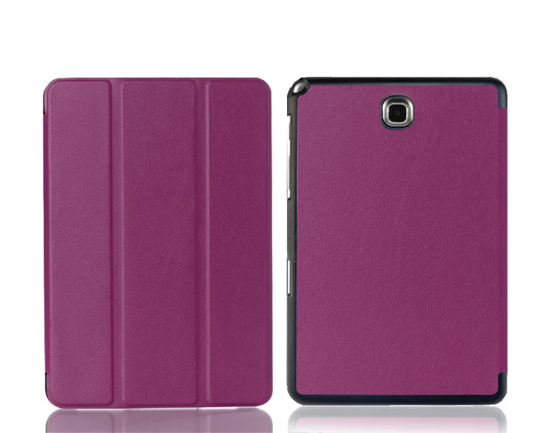 Purple-zi Планшеты чехол для samsung Galaxy Tab A 8,0 SM-T350 SM-T351 SM-T355 SM-P350 SM-P355 8 дюймов Тонкий Магнитный чехол с авто режимом включения и выключения крышка - Цвет: Purple-zi