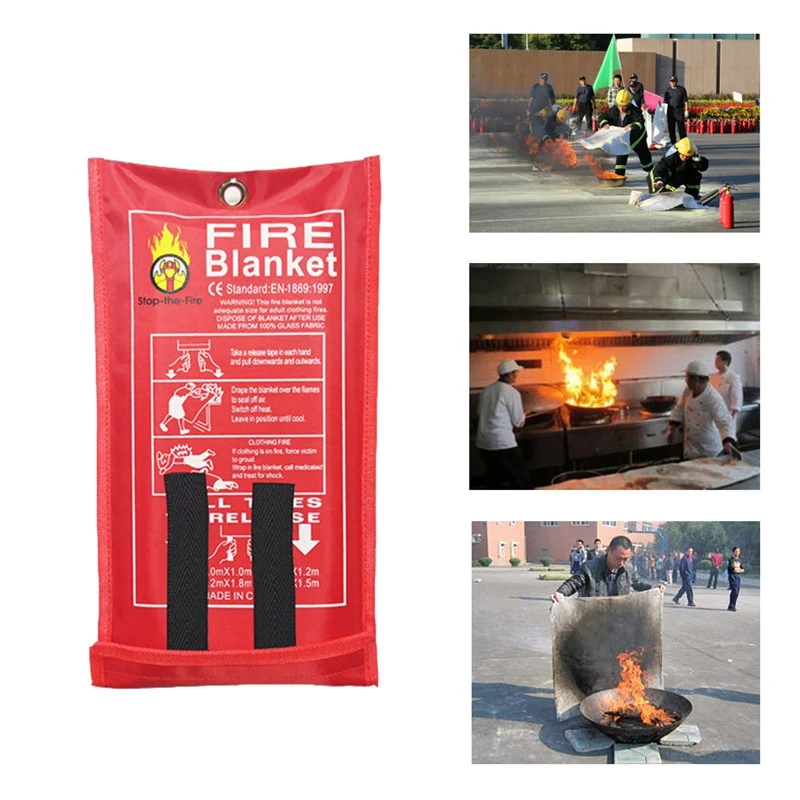 

Fire Blanket Fiberglass Fire Emergency Blanket Suppression Blanket Flame Retardant Blanket Emergency Survival Safety tools