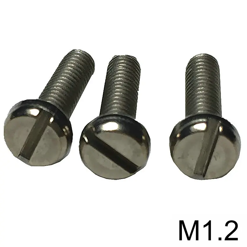 

Titanium Bolt Ti Bolts M1.2 2-6mm DIN84 Flat/Countersunk Slotted Drive 6pcs Micro Precision Gr.2 Titanium Screws Ti Fastener