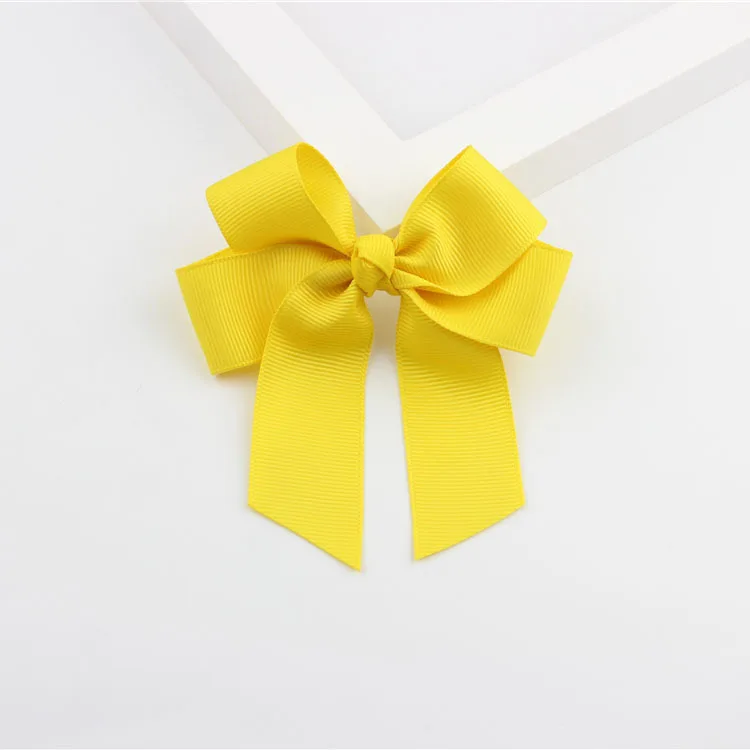 a18 Yellow 20 цветов 4,13 дюймов Большая лента Cheer лук с зажимами аллигатора танец Черлидинга банты для волос для девочек заколка аксессуары для волос - Цвет: a18 Yellow