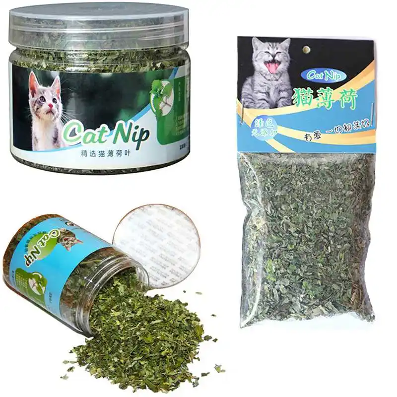 Премиум Catnip 10g, 20g, 30g, ментоловый аромат мята для кошки забавная игрушка для Кот котенок питомец