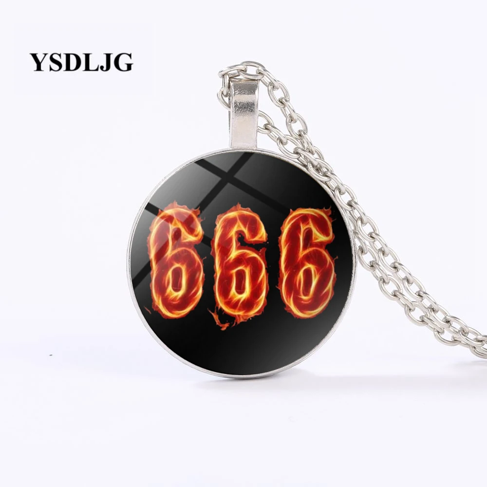 Эзотерическое ожерелье YSDLJG-сатанинный красный 666 жгучий сатана Люцифер сатанин