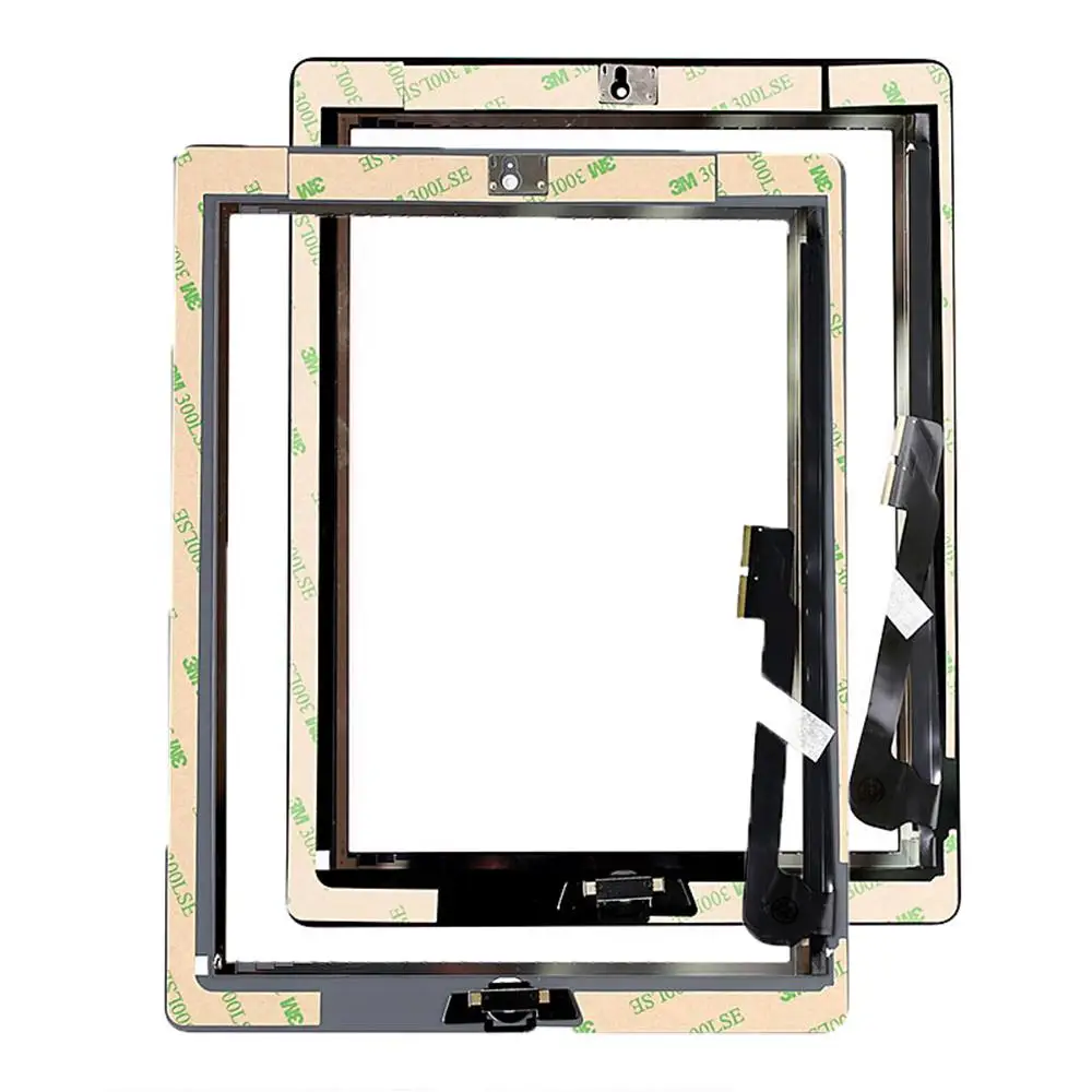 Сенсорное стекло дигитайзера для iPad 3 с сенсорной кнопкой, клеевой лентой и креплением A1416 A1403 A1430.