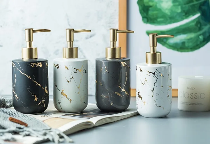 Мраморный орнамент Ceremic диспенсер для скандинавских ванных рук дезинфицирующая