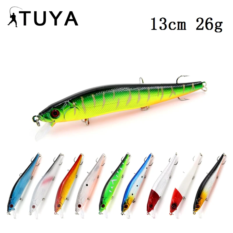 TUYA Big Jerkbait Воблер для мелкой рыбы рыболовные приманки верхняя вода искусственная приманка троллинг рывок приманки Морская Лодка игра Калтер бас 13 см 26 г
