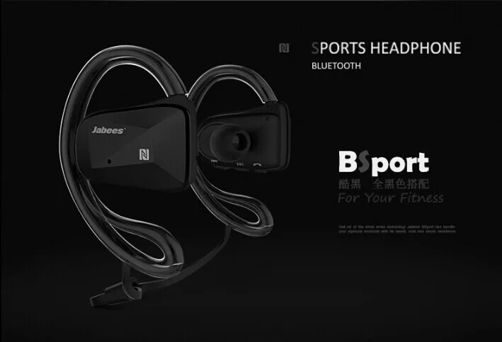 Bluetooth наушники,, Jabees BSport BT4.0, гарнитура, беспроводные, водонепроницаемые, наушники, audifonos, NFC, для бега, езды на велосипеде