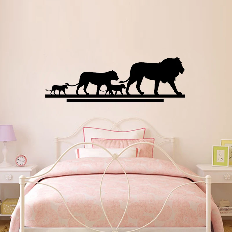 

Creative Lion Family Wall Sticker Children's room Art Applique Living room bedroom Home Decoration Vinyl DIY Wallpaper JG1718