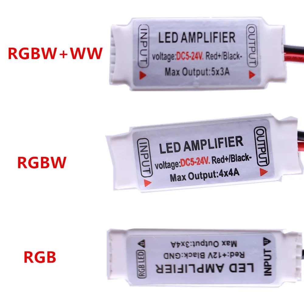 Mini RGB/RGBW/RGBCCT  Led Amplifier Controller Common Anode 3CH/4CH/5CH For SMD 3528 5050 5050RGBWW RGBCCT Led Strip Lighting