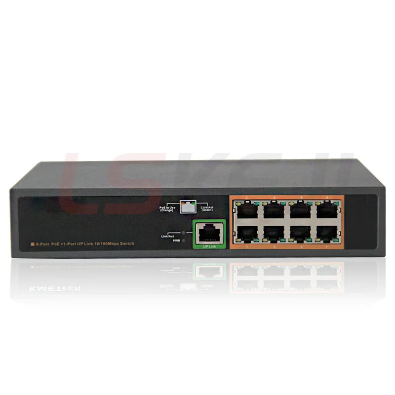 Сетевой коммутатор для IP-камеры 8 каналов Поддержка IEEE 802.3af 48 В | Безопасность и