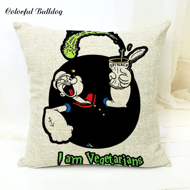 Наволочка с принтом из мультфильма анимация Popeye Ariver Pluto Spinach Letters домашняя спальня диван офис открытый автомобиль Декор белье Travesseiro - Цвет: 13