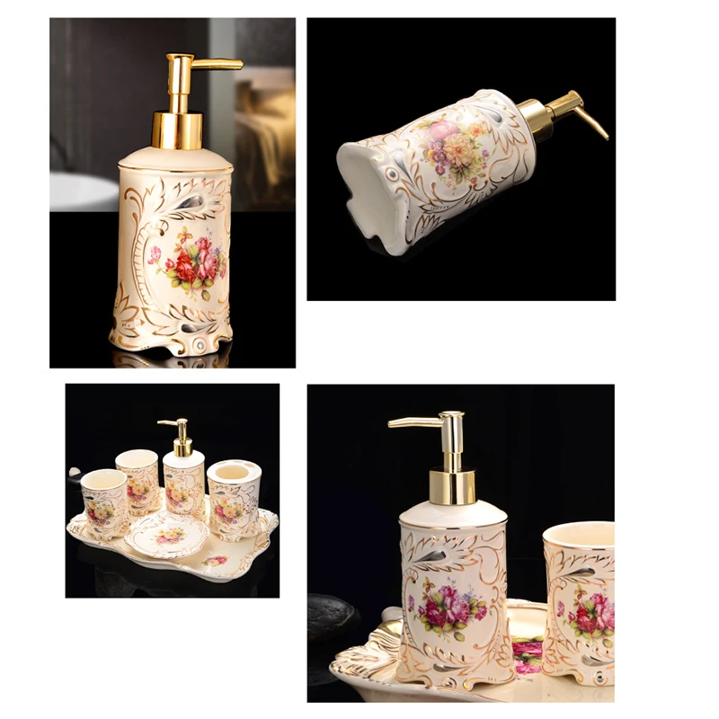

High-grade European ceramic Pressing Type Hand Sanitizer Separate Press Emulsion Shampoo Dispenser Foaming Soap Pump Bottle