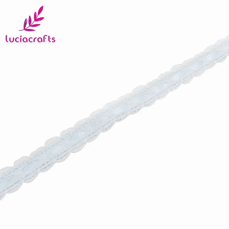 Lucia crafts, разные цвета, 10 мм, полиэстер, мягкая кружевная лента, вышитая лента, сделай сам, ручная работа, P0509