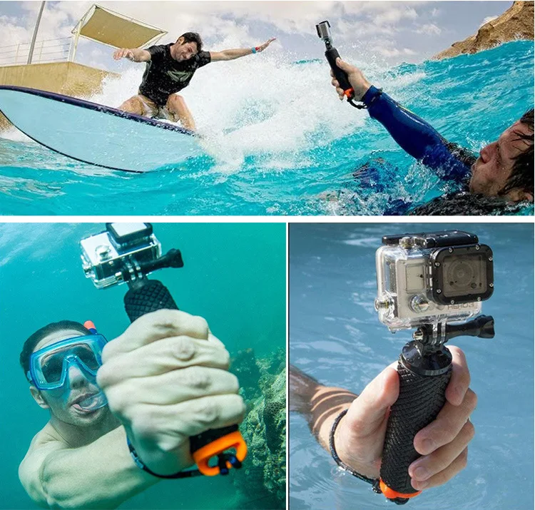 Плавающий рукоятки для Gopro hero 5 поплавок stick Go pro SJCAM ручка Полюс monopo аксессуары