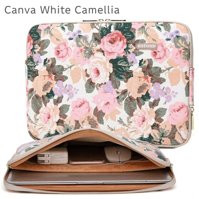 White Camellia Бренд Kayond чехол для ноутбука 1", 13", 1", 15", 15,6 дюймов тетрадь сумка MacBook Air Pro 13,", Прямая 52 - Цвет: White Camellia