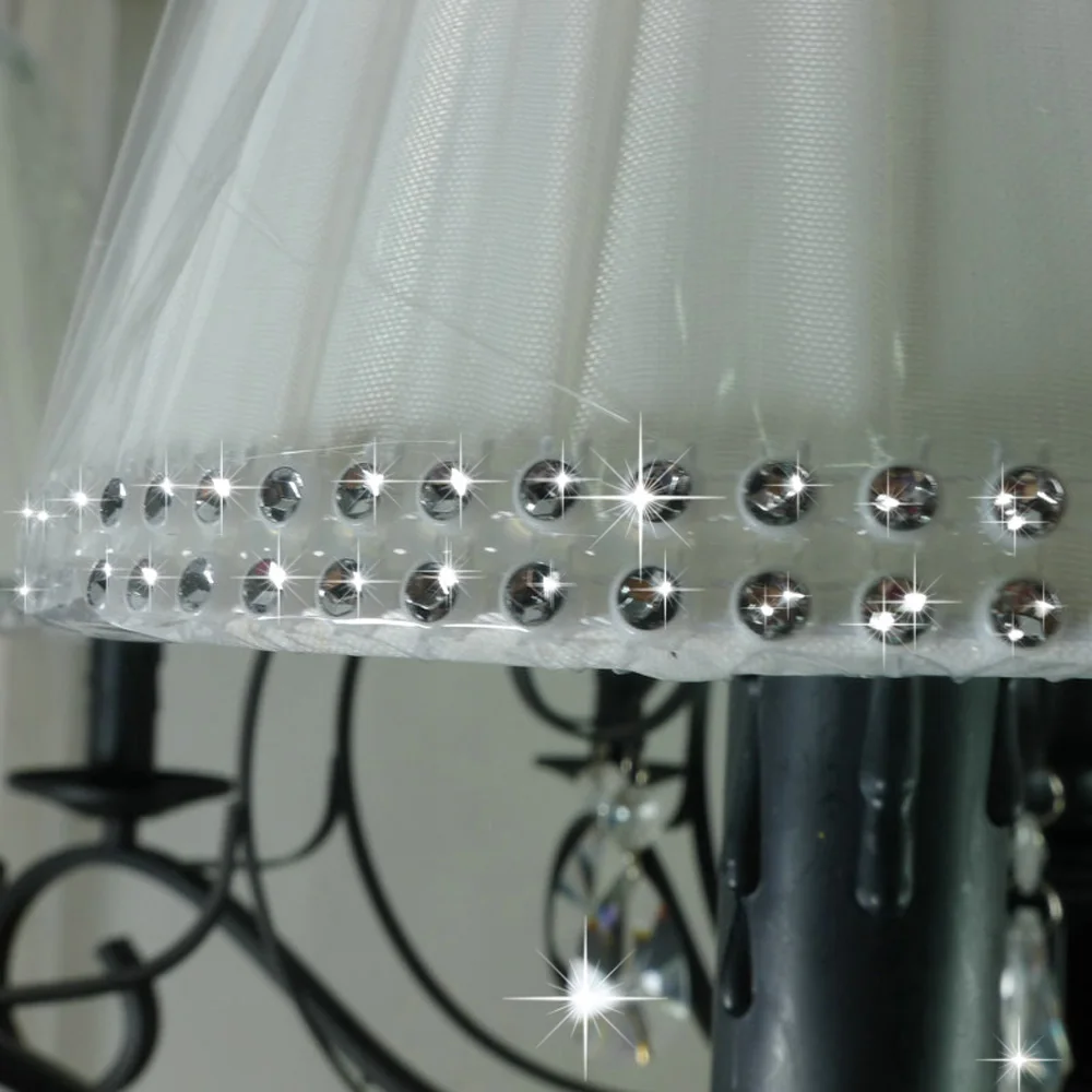 Современная хрустальная люстра в стиле кантри 110 В/220 В с абажуром E14 винтажная