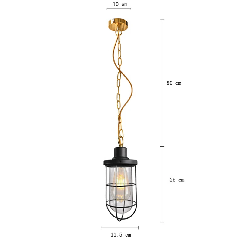 Creative Bullet Style Glass Hanging Lamp Vintage Simple E27 Home Decor Pendant Light For Dinning Room Kitchen Planetarium Hotel | Лампы и