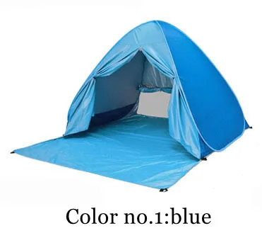 Color 1 XL Размер всплывающий автоматически настраиваемый кемпинговый пляжный тент с занавеской быстро открытый UV50+ Защита Портативный пляжный тент - Цвет: Color 1
