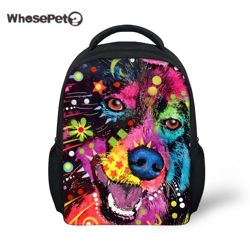 WHOSEPET Kawaii Pugs детская школьная сумка маленькая для детского сада мальчиков и